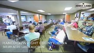 $15,000 Per Acre Hancock and Wright County, Iowa 169.89 Acre Farmland Auction