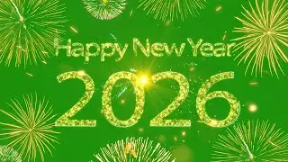 🎉 Пожелания к Новому году 2026 на зелёном экране с обратным отсчётом | Фейерверки и праздничная а...