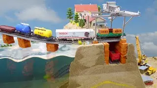 Train Crash Into Water After Bridge Collapse - Dam Breach Experiment - Flood Disaster vs Railroad