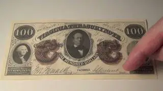1862 $100 Virginia Treasury Note
