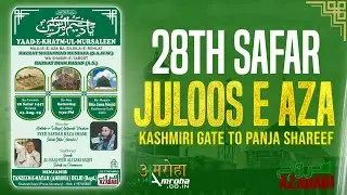 Live 🔴 Juloos e Aza | 28 Safar 1447 Hijri | Kashmiri Gate to Panja Shareef | Amroha Azadari