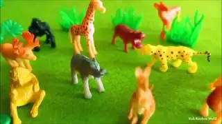 Animals For Kids To Learn /Miniature Zoo Animals Toys/ Kids Rainbow World 🌈
