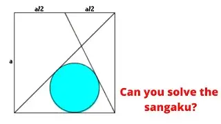 A sangaku problem. A circle is inscribed in a triangle. A geometry puzzle...