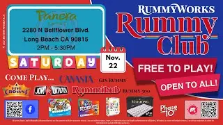 2025-11-22: Saturday Afternoon Rummy Club at Panera Bread in Long Beach