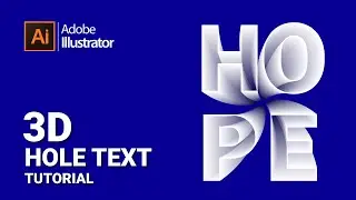 Adobe Illustrator 3D Hole Text Tutorial | Shuayb Ali Khan | Tirmon