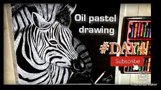How to draw Zebra Using Oil pastels/Zebra drawing with Oil pastel/#Day4of7daysartchallenge
