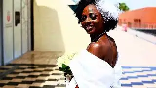 A Ghanaian couple civil wedding in Abu Dhabi, UAE. 