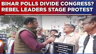 Bihar Polls Divide Congress: Rebel Leaders Stage Protest As Uproar Erupts In Party Office | Watch