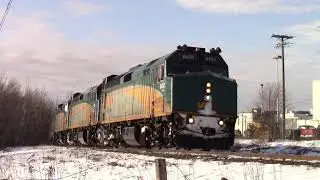 Stainless Steel Budd Cars Return! VIA Rail Ocean Train 14 at Marsh Jct - Moncton, NB