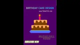 Birthday Cake Design With Pure Html And CSS