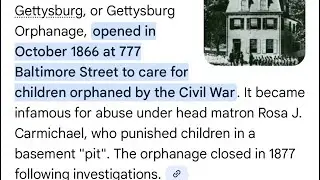 January 22, 2026 The Orphanage at Gettysburg , Pa Nov.1,2025