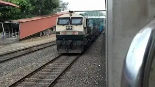 UBL Twins hauling BOXN filled with ballast : SWR & KONKAN RAILWAY