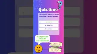 📚✨ Daily Grammar and Vocabulary Quiz! ✨📚#shorts