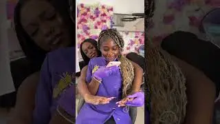 Was sitting on her lap too far orrr ?😂😩 #comedyshow #nailtech #funnyfest #acrylicnails #nailart