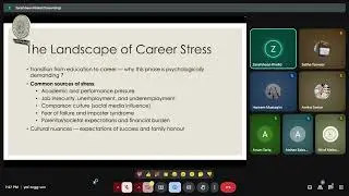 Understanding Career Stress & Suicide Risk Among Adults  Guest Speaker: Ms. Zarafsheen Khalid