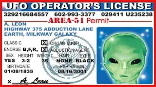 Alien UFO's Driver's License: A Unique Halloween Accessory Kids Will Love