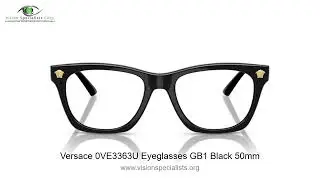 Versace 0VE3363U Eyeglasses GB1 Black 50mm