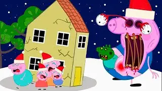 OMG!!! George Pig turns into a giant Zombie monster! 🧟🚨| Peppa Pig Funny Animation