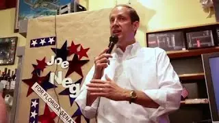 Florida State Senator Joe Negron celebrates in Stuart