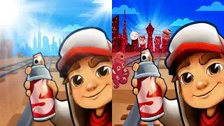 Choose and gameplay Two best different map of Subway Surf - Part 2
