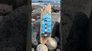 Pintando una madera que devolvi&oacute; el mar 🌊