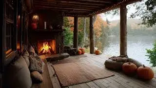 Spring Lake Cabin Ambience | Warm Fire, Gentle Breeze & Peaceful Mood