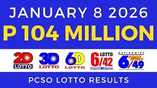 Lotto Result Today 9pm January 8 2026 PCSO