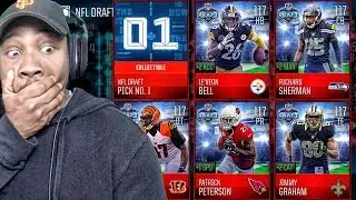 #1 DRAFT PICK CARD & 117 OVR DRAFT MASTERS PACK OPENING! Madden Mobile 18 Gameplay Ep. 47