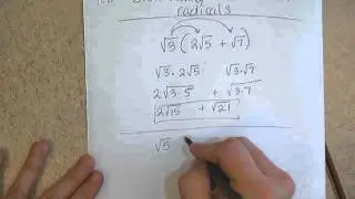 Algebra 11 2 Distributing radicals