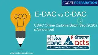 CDAC vs EDAC | CCATPREPARATION | C-CAT Exam Pattern Changed | CDAC Online Diploma Batch