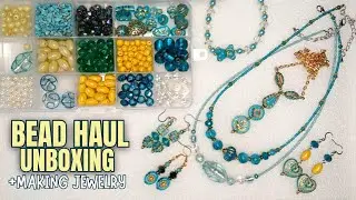 Unboxing a new Bead Beads Haul + Making Earrings, Necklaces & a Bracelet