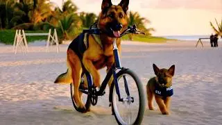 Training sheepdog puppy on the beach. #dogtraining #dogpuppy #germanshepherd