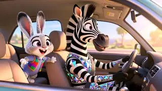 Zebra&rsquo;s Wroom Wroom Car 🚗🦓 | Learn with Animals | Fun Learning Video for Kids