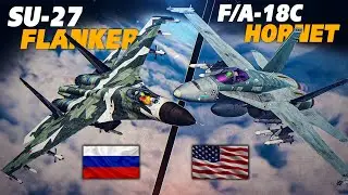 F/A-18C Hornet против Su-27 Flanker | Перехват | Цифровой боевой симулятор | DCS |