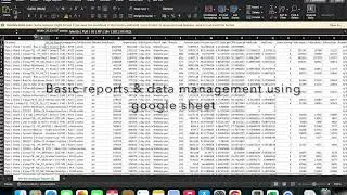 Sample Basic Reports Creation for Data Analysis Using Google Sheet (Data Analytics Skill)