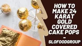 Cake Pops - Edible Gold Covered Lemon Cake Pops with Black Tea Infused White Chocolate