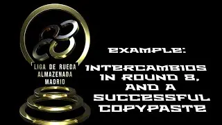 Rueda Almazenada Game Examples: Round 8 with a successful CopyPaste (Level 3, 8-round game)
