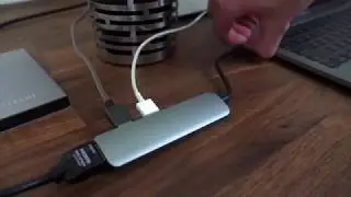 Satechi Slim Aluminum Type C Adapter with 4K HDMI Output and Passthrough Charging