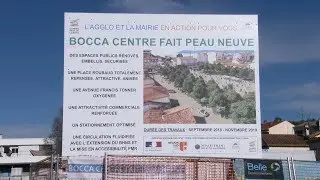 Visite de chantier des travaux de Bocca centre &agrave; Cannes