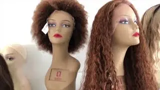 Human Hair Lace Wigs Show Room in the factory, Qingdao, China 青岛假发工厂样品室