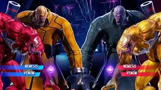 Nemesis & Red Venom vs Nemesis & Yellow Venom (Very Hard) - Marvel vs Capcom | 4K UHD Gameplay