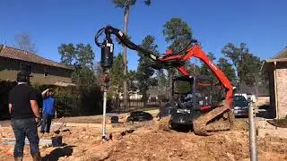Installing Helical Piles Timelapse - Republic Helical Piling