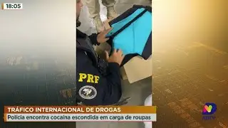 Tr&aacute;fico internacional de drogas: pol&iacute;cia encontra coca&iacute;na escondida em carga de roupas