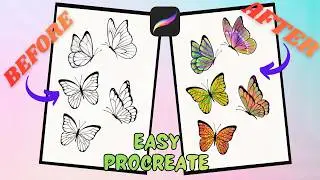 Easy Butterfly Painting in Procreate | Relaxing Digital Art