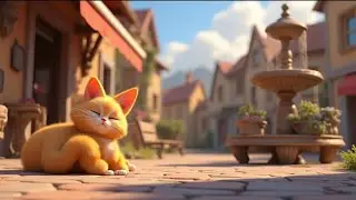 Sunny the Brave Fluffy Cat | Yellow fluffy Cat | Cute Animated Story