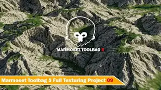 Marmoset Toolbag 5  Photorealistic Rocky GrassLand Terrain Turntable Of Texturing Project 09