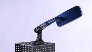 KiWAV Mirror- Classic blue MX - Adapter Matt for sport bike