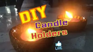 DIY Home Made Paper mache Candle Holder -Home Decor Ideas