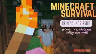 2 Hours Cozy Minecraft ASMR 🌧️ Rain Sounds | Survival | Leather, Chickens & Pumpkins (No Commentary)