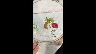 【刺繍】ピーターラビット69号③完成！ティミーウィリーの持つ葉のモチーフ　#クロスステッチ